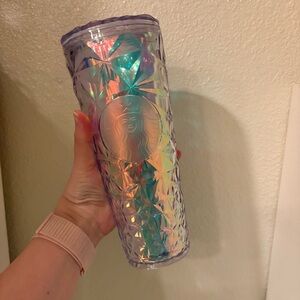 Starbucks Iridescent Clear Diamond Prism Crystal Venti 24 oz  Cold Cup Tumbler